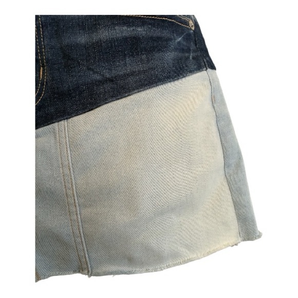 NWT American Eagle Patchwork Denim Mini Skirt Sz 4 High Waisted - Picture 5 of 16